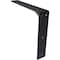 Ekena Millwork Countertop Support Steel Heavy Duty Bracket w/ Gusset, Powder Coated Black 2 1/2"W x 16"D x 12"H BKTM02X16X12CGPBL - alternate 4